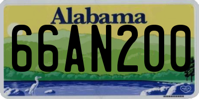 AL license plate 66AN200