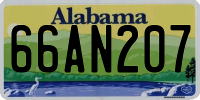 AL license plate 66AN207