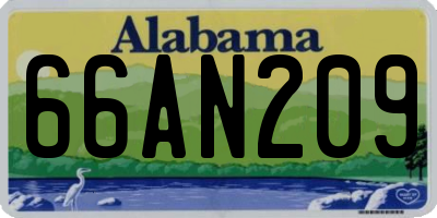 AL license plate 66AN209
