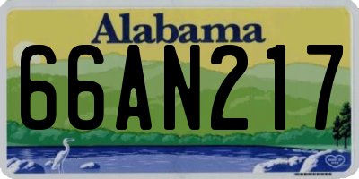AL license plate 66AN217