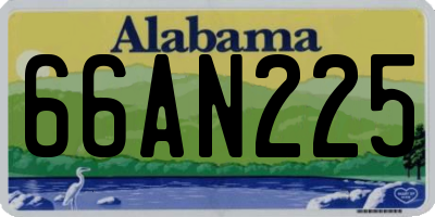 AL license plate 66AN225