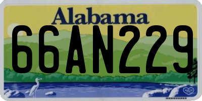 AL license plate 66AN229