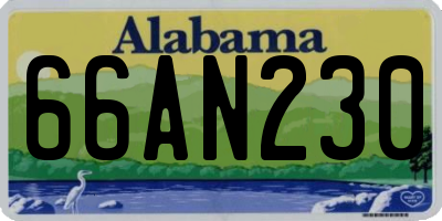 AL license plate 66AN230