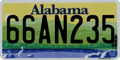 AL license plate 66AN235