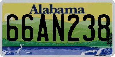 AL license plate 66AN238