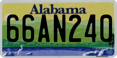 AL license plate 66AN240