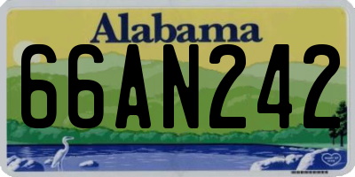 AL license plate 66AN242