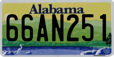 AL license plate 66AN251