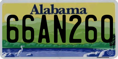 AL license plate 66AN260