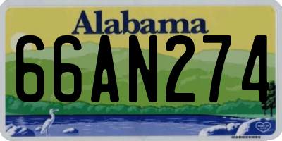 AL license plate 66AN274