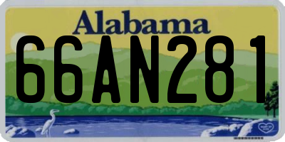 AL license plate 66AN281