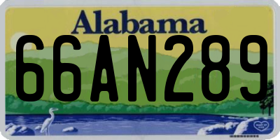 AL license plate 66AN289