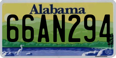 AL license plate 66AN294
