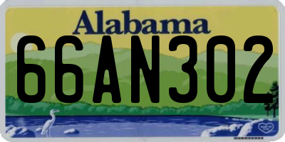 AL license plate 66AN302