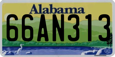 AL license plate 66AN313