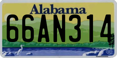 AL license plate 66AN314