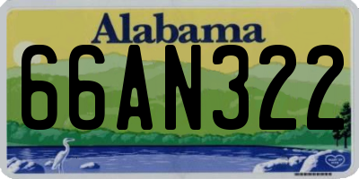 AL license plate 66AN322