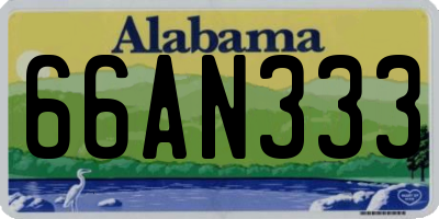 AL license plate 66AN333