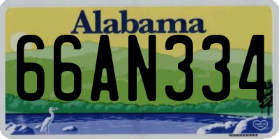 AL license plate 66AN334