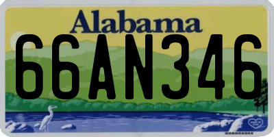 AL license plate 66AN346