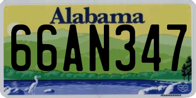 AL license plate 66AN347