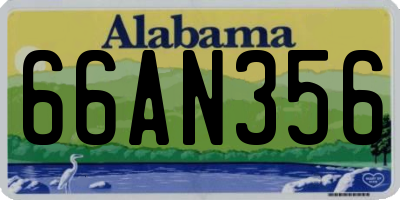 AL license plate 66AN356