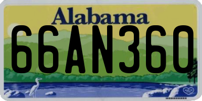 AL license plate 66AN360