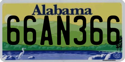 AL license plate 66AN366