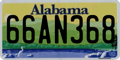 AL license plate 66AN368