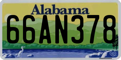 AL license plate 66AN378