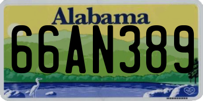 AL license plate 66AN389