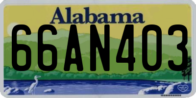AL license plate 66AN403