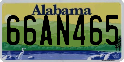 AL license plate 66AN465