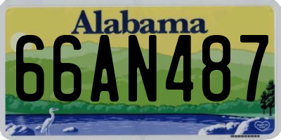AL license plate 66AN487
