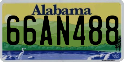 AL license plate 66AN488