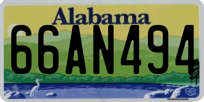 AL license plate 66AN494