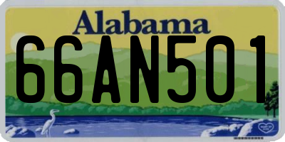 AL license plate 66AN501