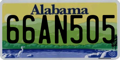 AL license plate 66AN505