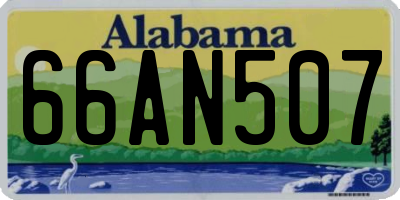 AL license plate 66AN507