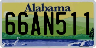 AL license plate 66AN511