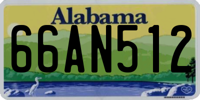 AL license plate 66AN512
