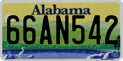 AL license plate 66AN542