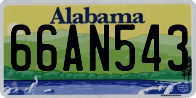 AL license plate 66AN543