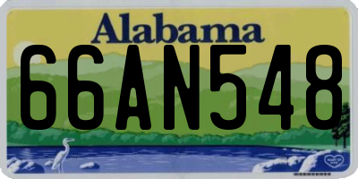 AL license plate 66AN548