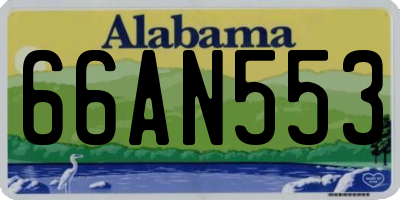 AL license plate 66AN553