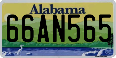 AL license plate 66AN565