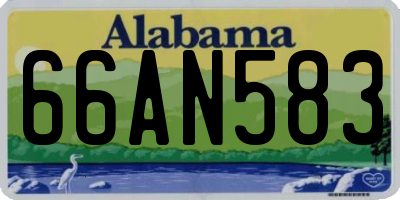 AL license plate 66AN583