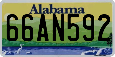 AL license plate 66AN592
