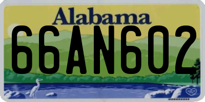 AL license plate 66AN602