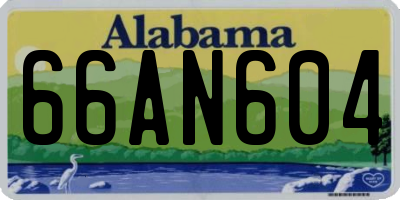 AL license plate 66AN604